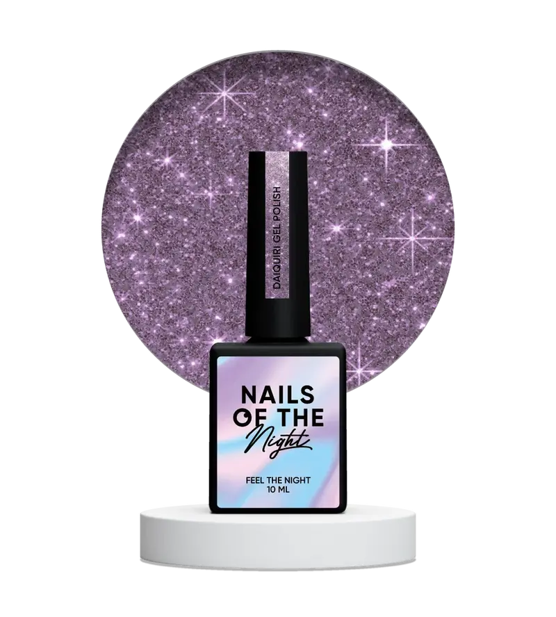 NAILSOFTHENIGHT Daiquiri gel polish — esmalte semipermanente lila reflectante para uñas, 10 ml