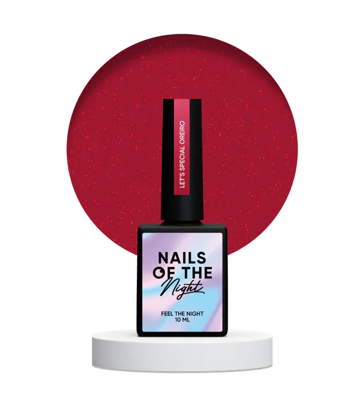NAILSOFTHENIGHT Let's Special Oreiro Rojo Claro Con Brillo Reflectante