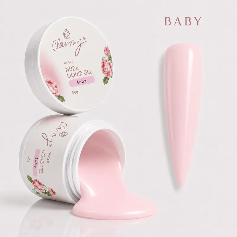 Nude Liquid Gel Baby — Gel Líquido Construcción Profesional Claumy® 50g