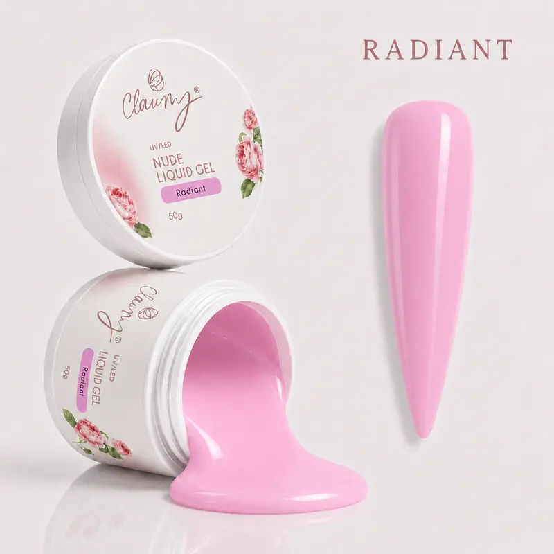 Nude Liquid Gel Radiant — Gel Líquido Construcción Profesional Claumy® 50g