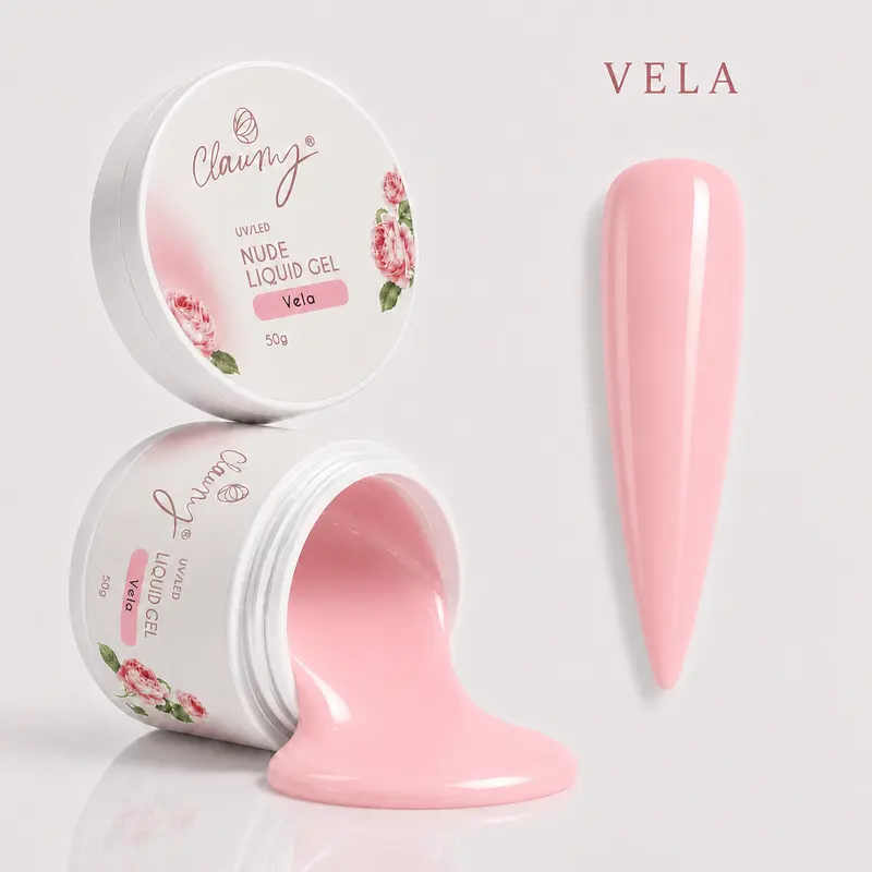 Nude Liquid Gel Vela — Gel Líquido Construcción Profesional Claumy® 50g