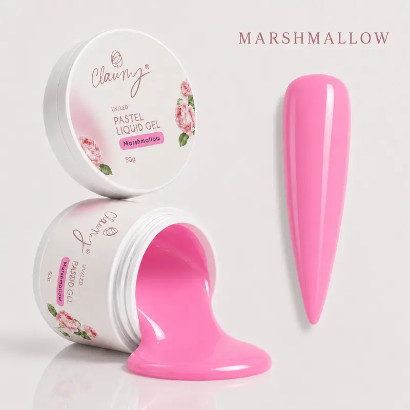Pastel Liquid Gel Marshmallow — Gel Líquido Construcción Profesional Claumy® 50g