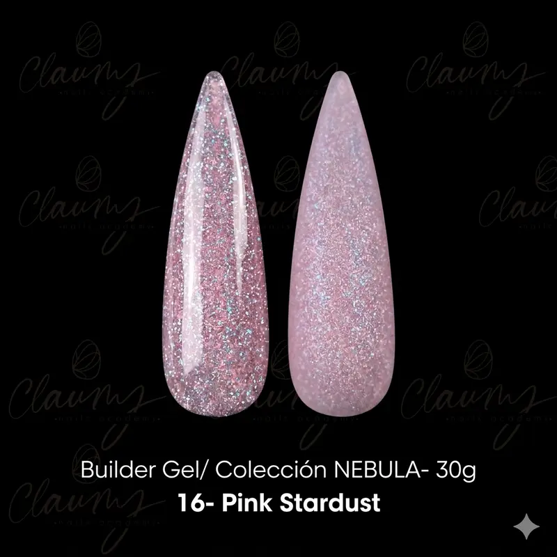 Pink Stardust Nebula Claumy – Builder Gel 30g