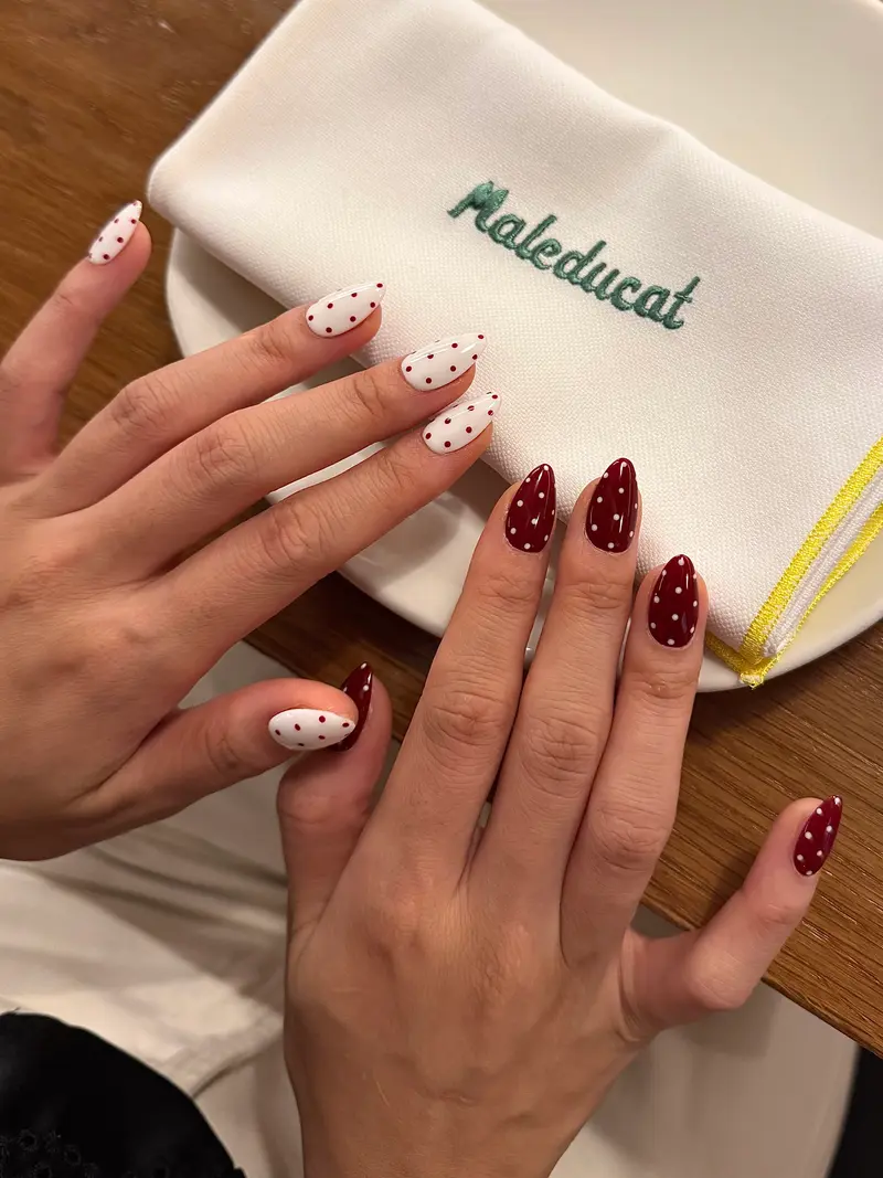 Polka Burgundy