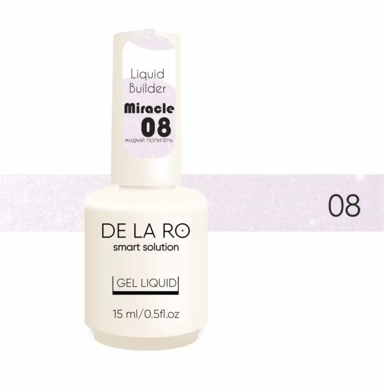 Polygel líquido Milagro 08 – 15ml DELARO