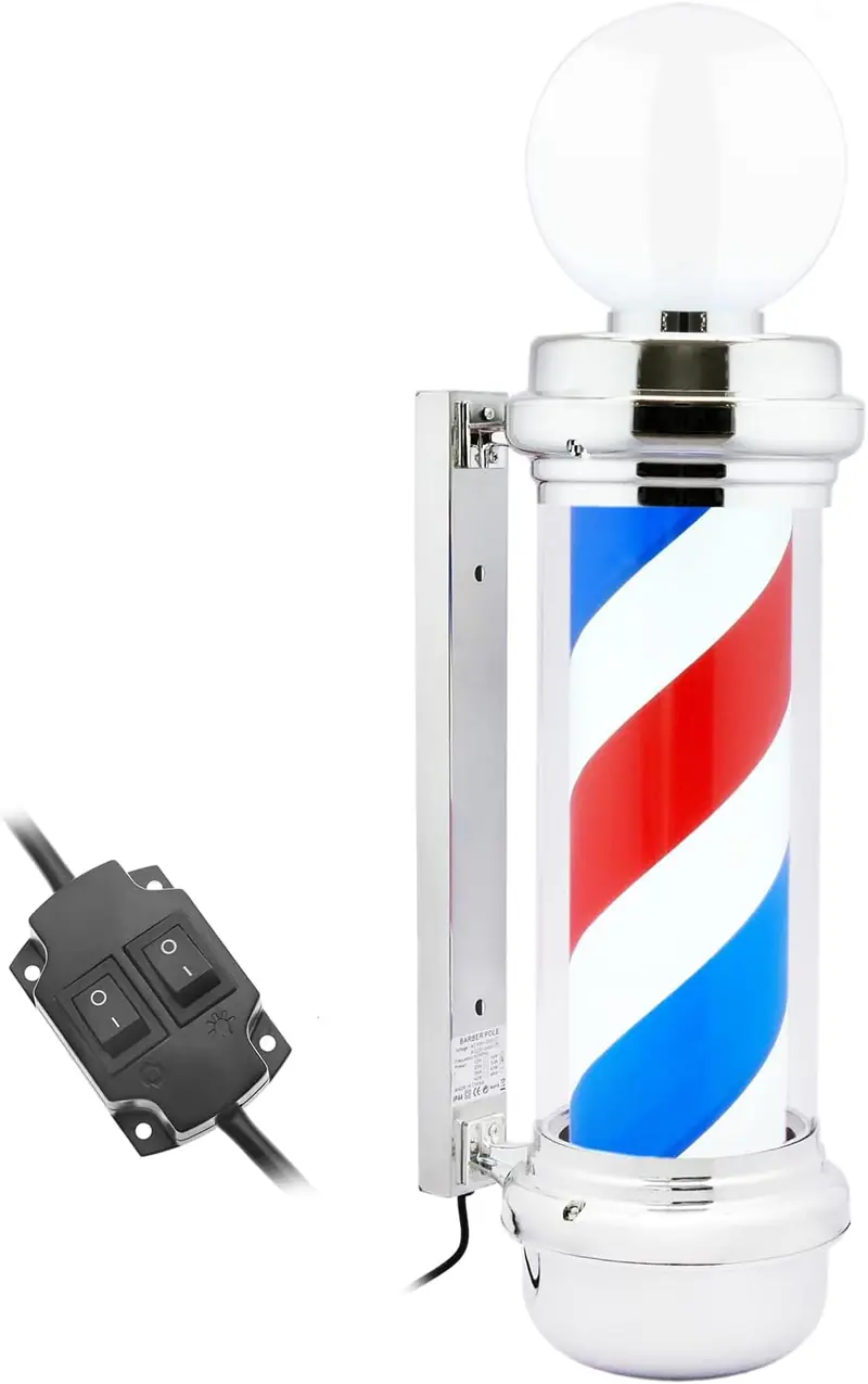 Poste Barbero con Bombilla