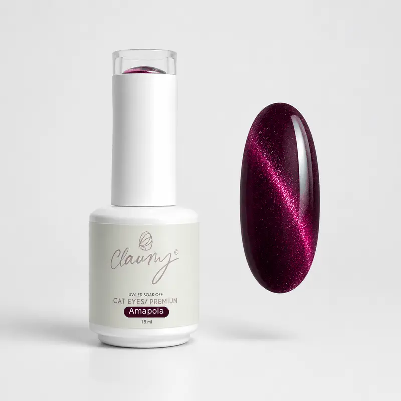 Premium Cat Eyes Amapola — Esmalte Magnético Midnight Purple Claumy® 15ml