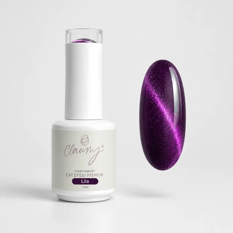 Premium Cat Eyes Lila — Esmalte Magnético Midnight Purple Claumy® 15ml