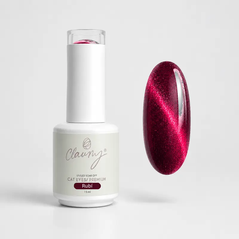 Premium Cat Eyes Rubi — Esmalte Magnético Pigeon Blood Claumy® 15ml
