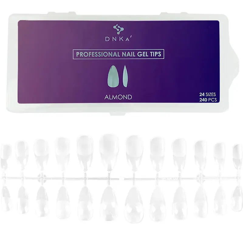 PROFESSIONAL NAIL GEL TIPS "DNKa" ALMOND 240 pcs
