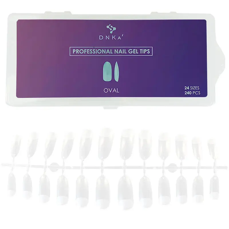 PROFESSIONAL NAIL GEL TIPS "DNKa" OVAL 240 pcs
