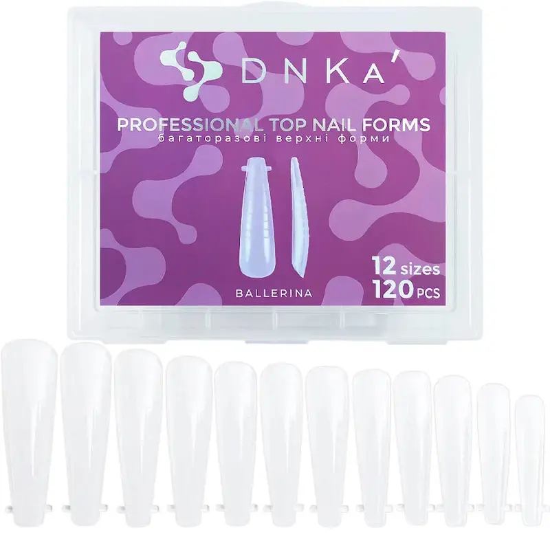 PROFESSIONAL TOP NAIL FORMS "DNKa" BALLERINA 120 pcs
