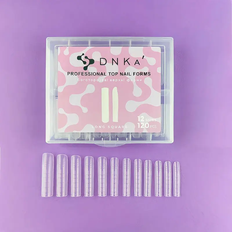 PROFESSIONAL TOP NAIL FORMS "DNKa" LONG SQUARE 120 pcs