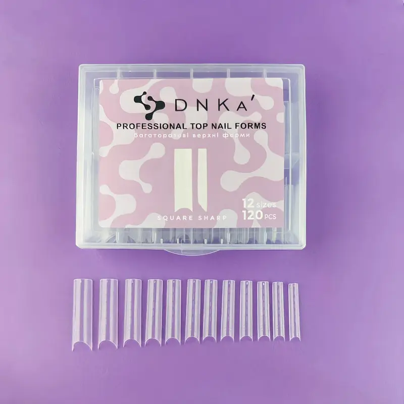 PROFESSIONAL TOP NAIL FORMS "DNKa" SQUARE SHARP 120 pcs