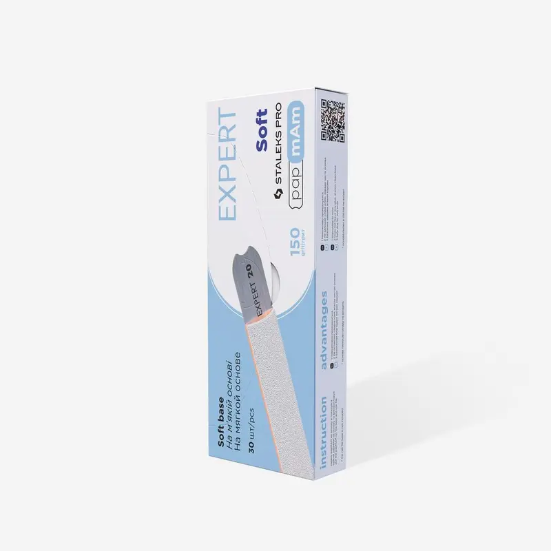 Recambios desechables blancos de PapmAm (con capa de espuma suave) EXPERT 20 150 grit (25 un.)