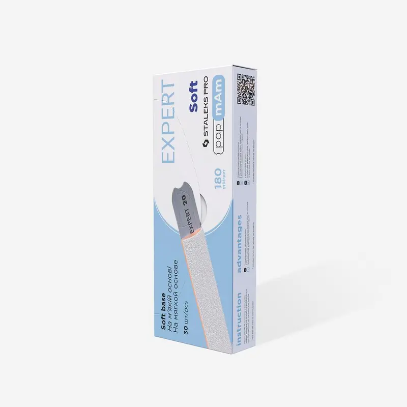 '- Recambios desechables blancos de PapmAm (con capa de espuma suave) EXPERT 20 180 grit (25 un.)