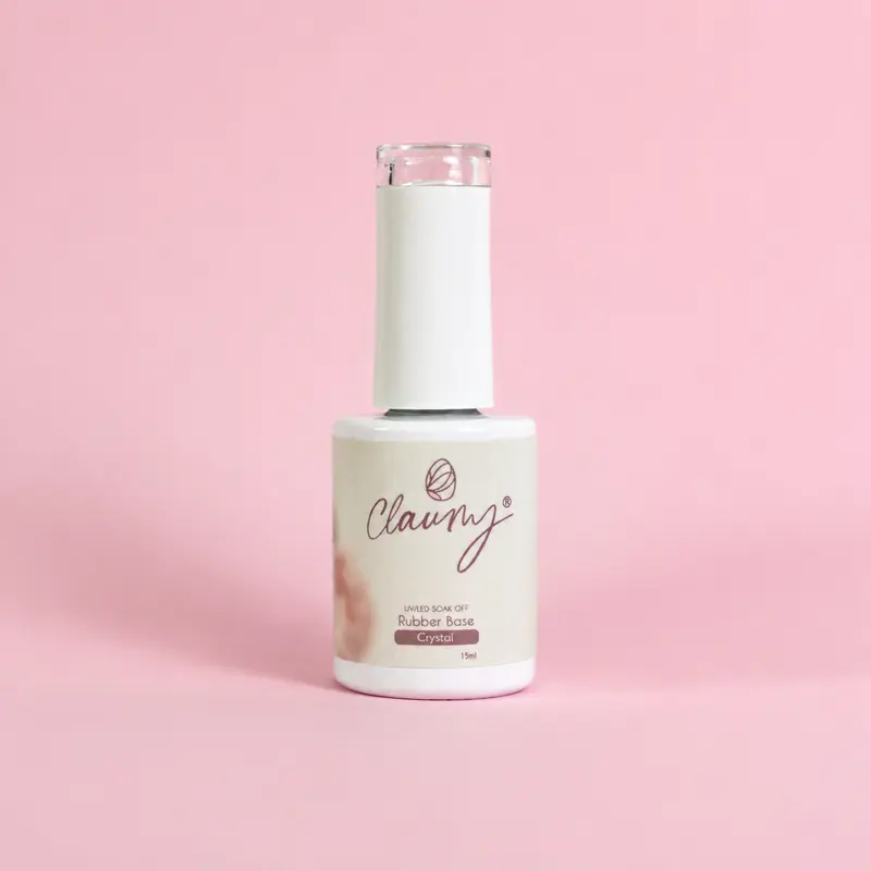 Rubber Base Crystal Claumy | Base profesional para uñas naturales
