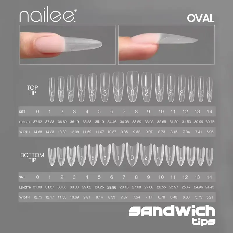 Sandwich Double Tips - Oval