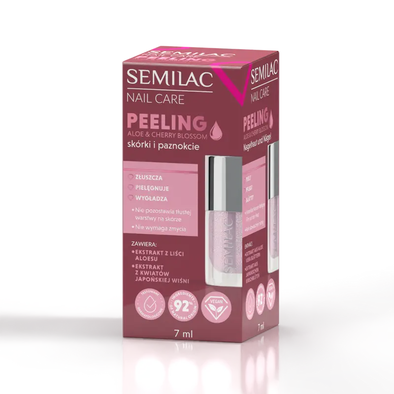 Semilac Cherry & Blossom Nail and Cuticle Scrub, 7 ml