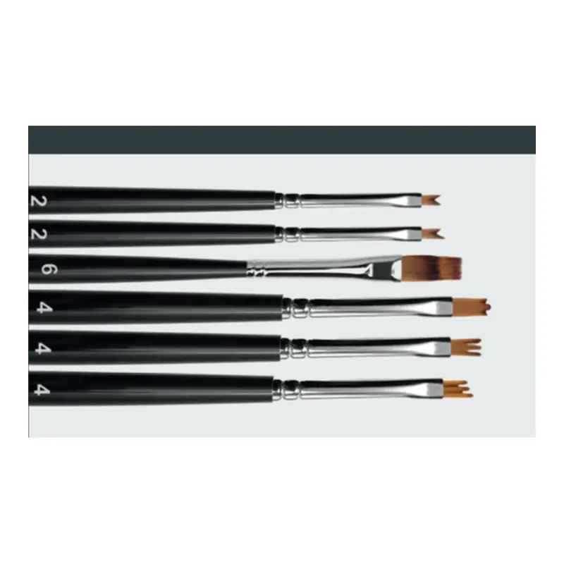 Set de Pinceles Roubloff JB Nº1 Julia Bilej | 6 Pinceles Profesionales para Nail Art