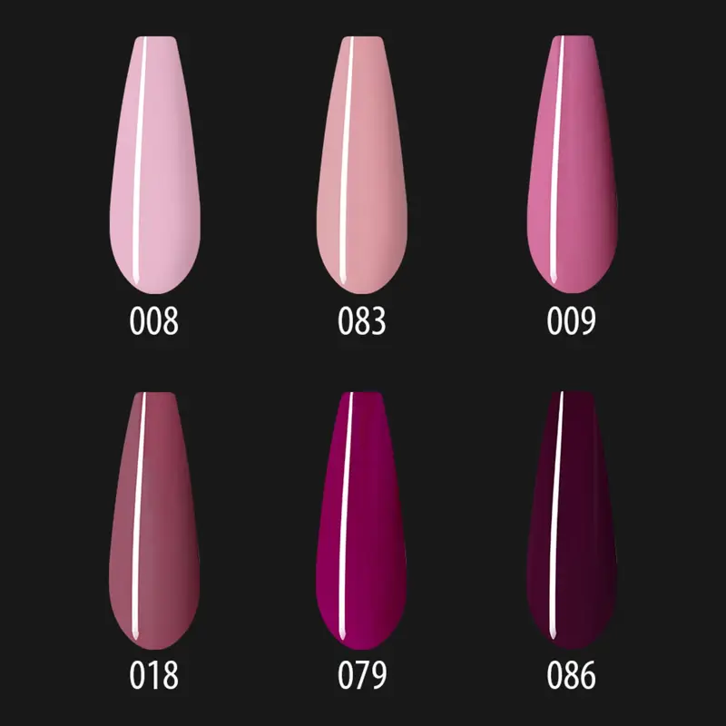 Set Gel de esmaltes semipermanentes IMEN Cabernet – 6 Colores