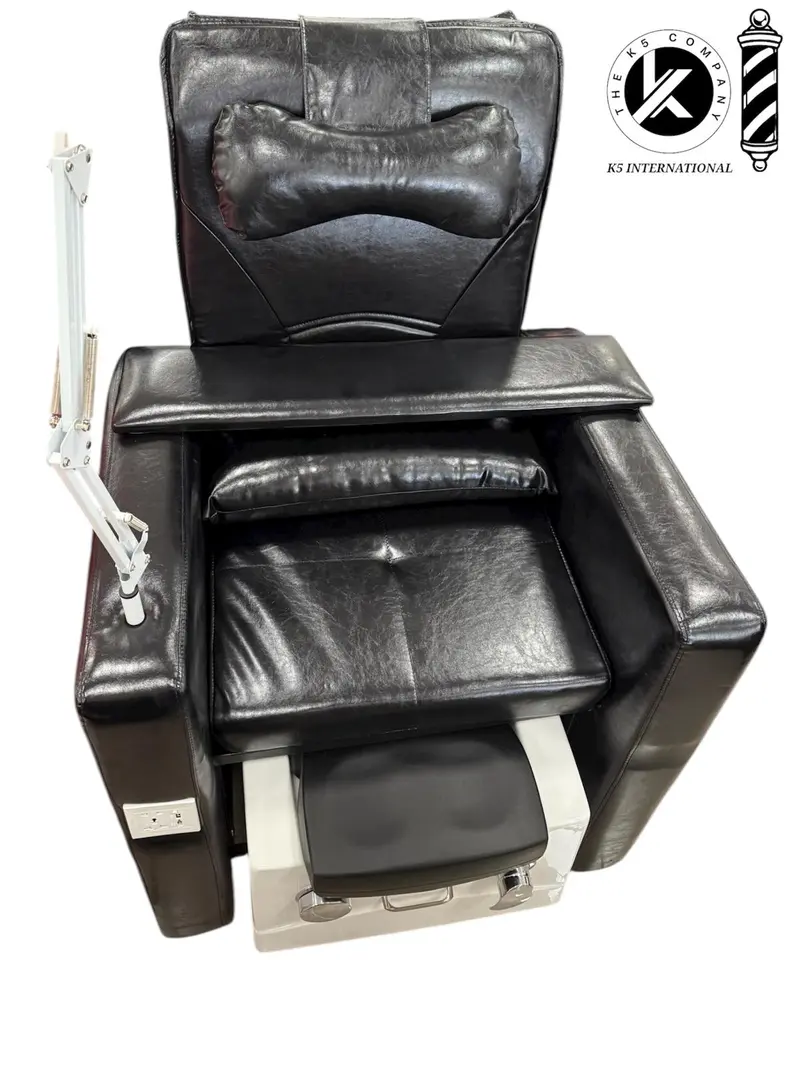 Silla de Spa de Pedicura de Lujo Negra para Cualquier Salón o Spa