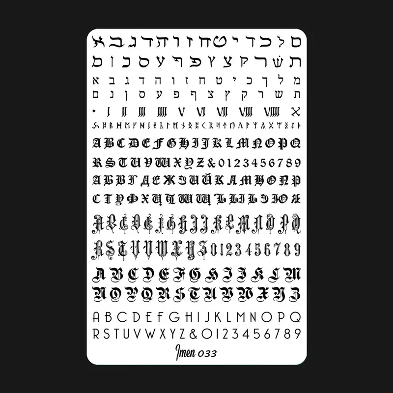 Stamping plate 033