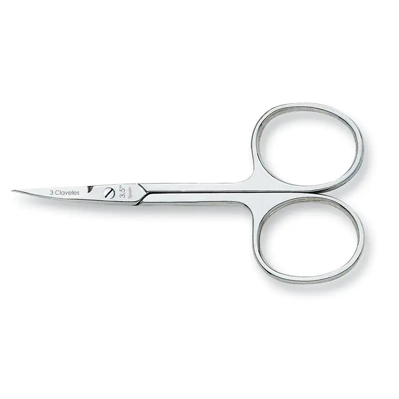 Tijera cutícula curva 3.5" D 3 Claveles