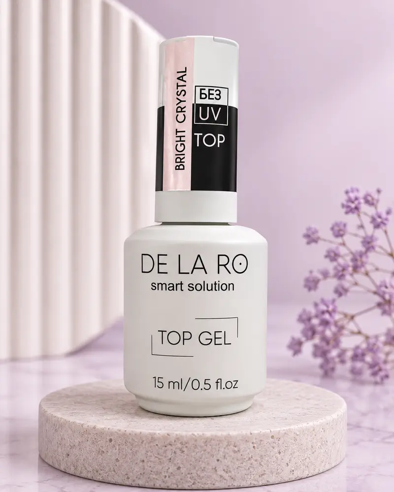 TOP RUBBER BRIGHT CRYSTAL - 15ML DELARO (Uv filtro)