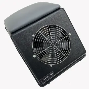 ULKA SOFT Manicure Dust Collector, Black with a Gray Cushion