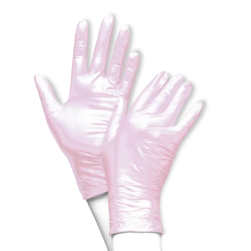 UNIGLOVES Disposable Nitrile Gloves with a Pearl Effect XS FANCY ROSE, 100 pcs. (Germany)