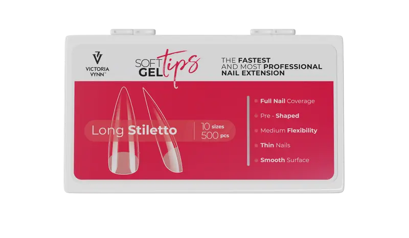 Victoria Vynn Gel Tips - Long Stiletto, 500 GB