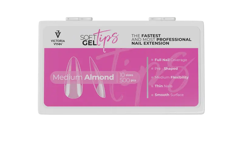 Victoria Vynn Gel Tips - Medium Almond, 500 gb