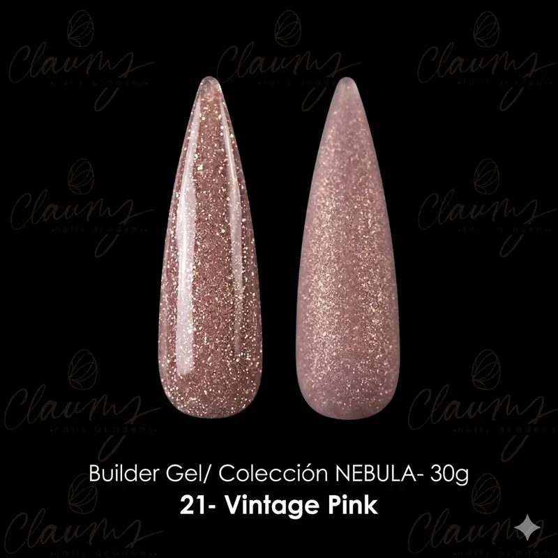 Vintage Pink Nebula Claumy – Builder Gel 30g