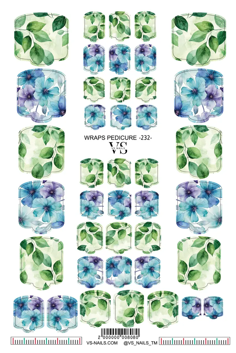 VS NAILS Pedicure Wraps Nr.232