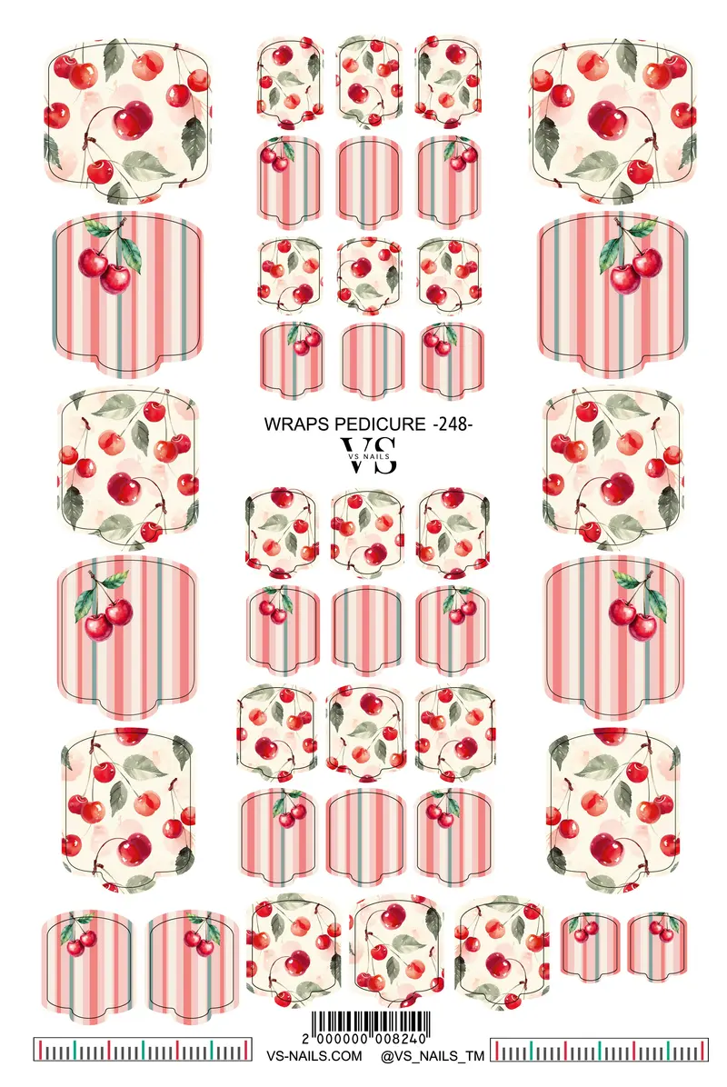 VS NAILS Pedicure Wraps Nr.248