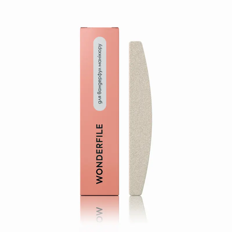 Wonderfile Interchangeable Files, White "Half Moon," 162x24 mm, 100 g, 50 pcs. [WFG162/100]