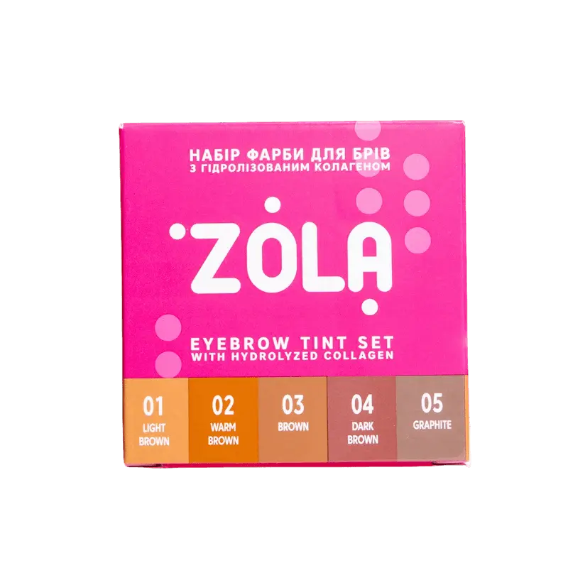 ZOLA Eyelash Tint with Collagen, Set, 5x5ml